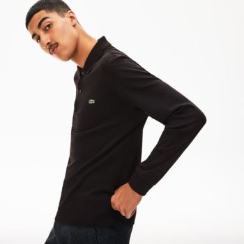 Lacoste Regular Fit Cotton Polo - Polo Pánské Černé | CZ-okxxD2